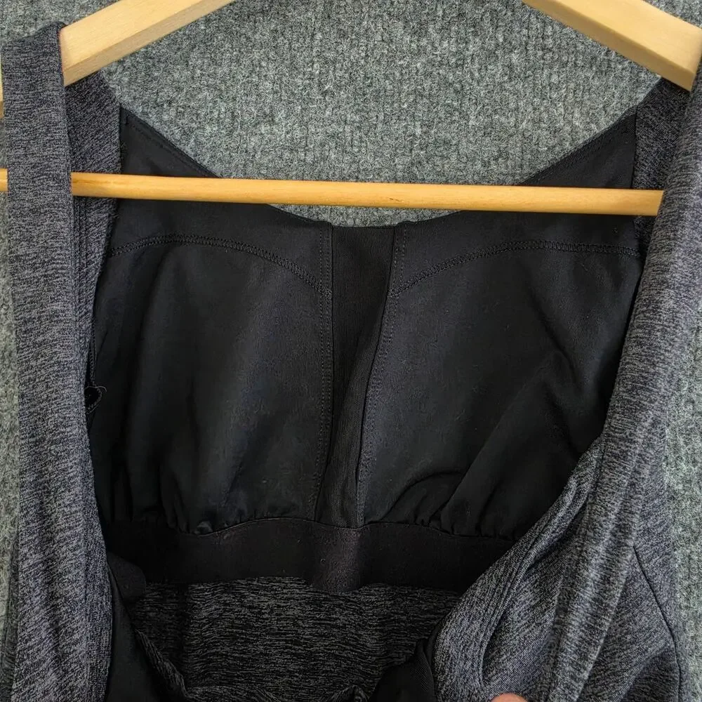 Alo Yoga Tank Women Small Alosoft Complete Gray Heather Built In Bra Yoga Pilate